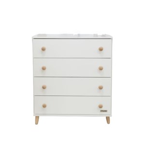 Commode style blanc et bois