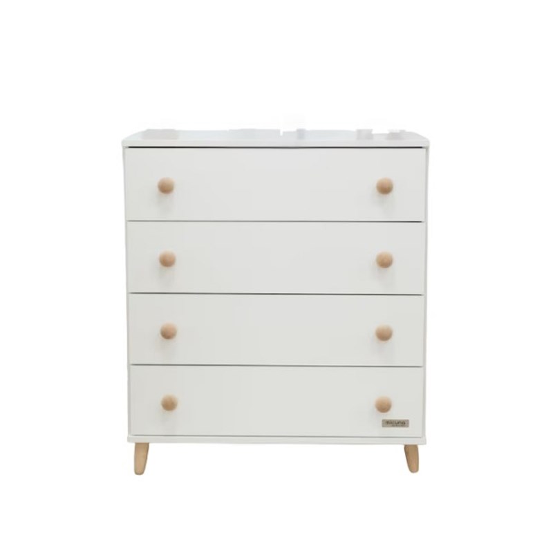 Commode style blanc et bois