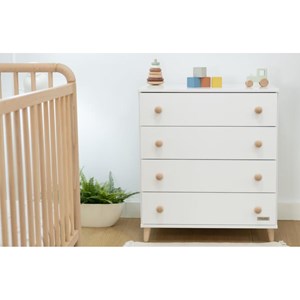 Commode style blanc et bois