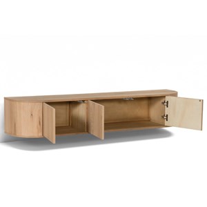 Tiago-meuble tv mural l.180 cm chêne