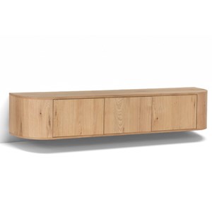 Tiago-meuble tv mural l.180 cm chêne