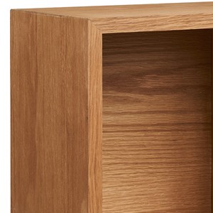 Benk- étagère murale 2 cases,chêne naturel 71x30 cm