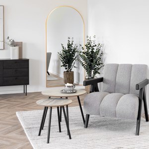 Bim-table basse décor travertin ø55 cm