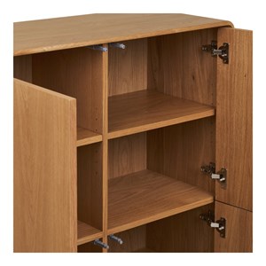 Bona-buffet haut 4 portes vintage chêne naturel 100x140 cm