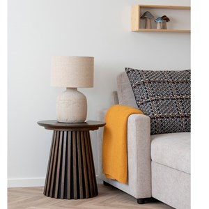 Kairn-table d'appoint chêne fumé ø50 cm