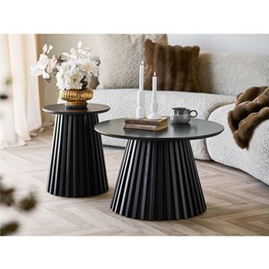 Kairn-table d'appoint chêne noir ø50 cm