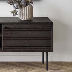 Logia-banc tv  chêne fumé 150 cm