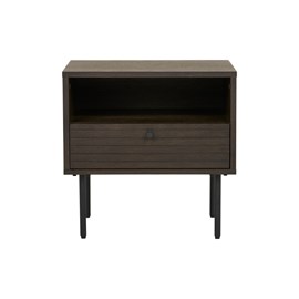 Logia-table d'appoint chêne fumé 50x40 cm