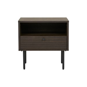 Logia-table d'appoint chêne fumé 50x40 cm