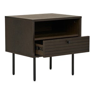 Logia-table d'appoint chêne fumé 50x40 cm