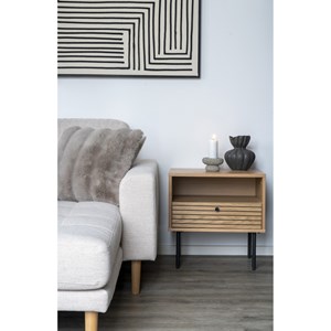 Logia-table d'appoint chêne naturel 50x40 cm