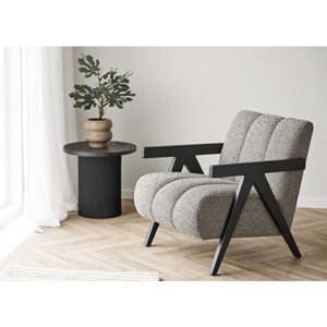 Mido- table d'appoint ø48 cm brun foncé