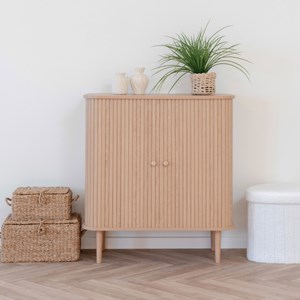 Perle-rangement décor bois naturel 80x87 cm