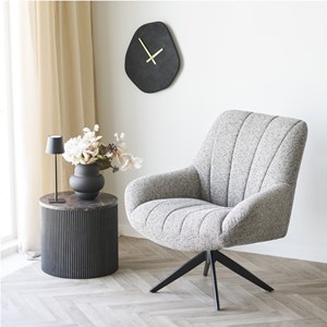 Vast-table basse décor marbre brun ø45 cm