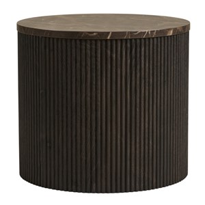 Vast-table basse décor marbre brun ø45 cm