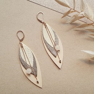 Boucles d’oreilles bohèmes pop ivoire