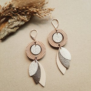 Boucles d’oreilles pendantes solaris ivoire