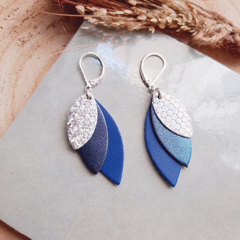 Boucles d’oreilles pendantes mini céleste klein