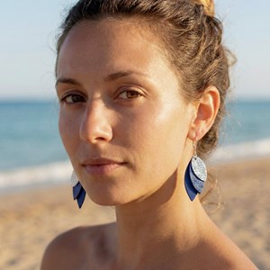 Boucles d’oreilles pendantes mini céleste klein