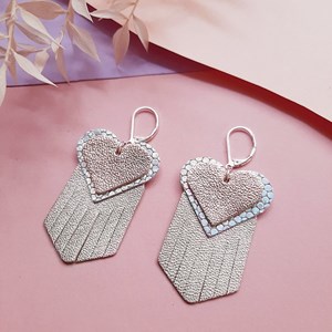 Boucles d'oreilles cœur ex-voto glacial