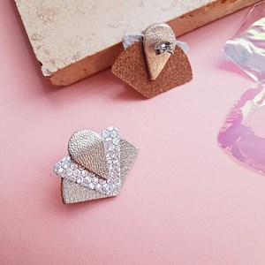 Boucles d'oreilles graphiques art deco glacial