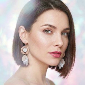 Boucles d’oreilles longues solaris glacial