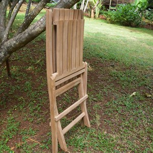 Chaises de jardin pliantes en teck massif karimun (lot de 4)