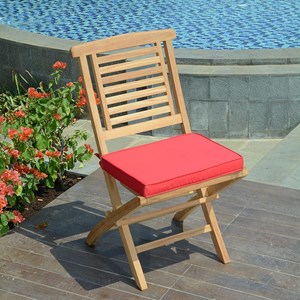 Chaises de jardin pliantes en teck massif barbade (lot de 4)