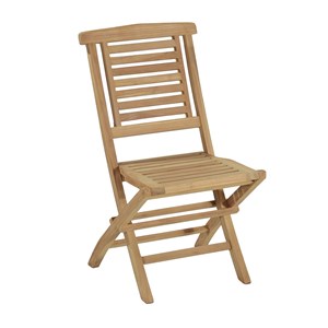 Chaises de jardin pliantes en teck massif barbade (lot de 4)