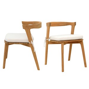 Chaises de jardin en teck massif rumba( lot de 2)