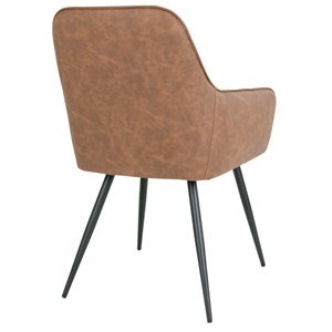 Grace-chaise en pu marron vintage (x2)