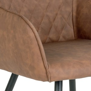 Grace-chaise en pu marron vintage (x2)