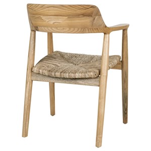 Sun-fauteuil de table en bois massif et feuille de bananier (x2)