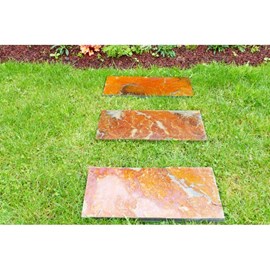 Pas japonais ardoise corten 60x30 - pack de 14 pièces