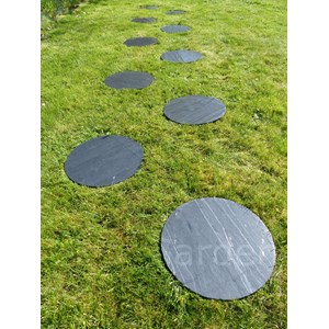 Pas japonais ardoise rond 40 cm - pack de 14 pièces
