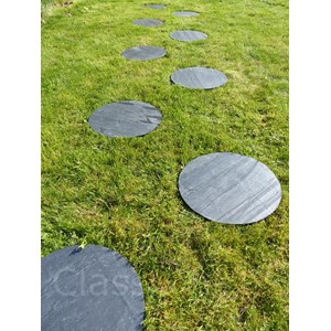 Pas japonais ardoise rond 40 cm - pack de 20 pièces