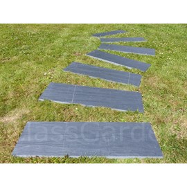 Pas japonais ardoise rect 80x30 - pack de 14 pièces
