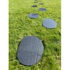 Pas japonais ardoise irrégulier ovale - pack de 10 pièces