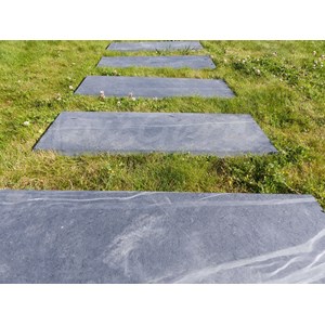 Pas japonais ardoise sciée rect 100x30 pack 14 pièces