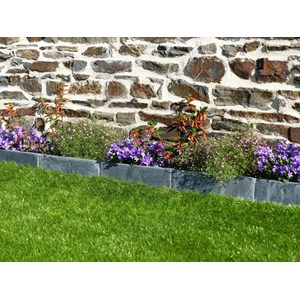 Bordure ardoise patinée 30 cm - pack 10 pièces  - 3 mètres