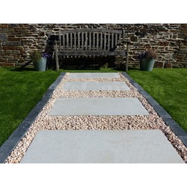 Pas japonais couleur beton ivoire - pack de 20 dalles