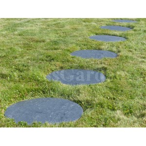 Pas japonais ardoise rond 50 cm - pack de 14 pièces
