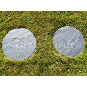Pas japonais ardoise rond 50 cm - pack de 14 pièces