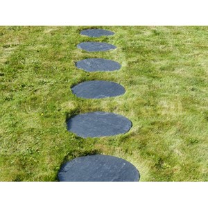Pas japonais ardoise rond 50 cm - pack de 14 pièces