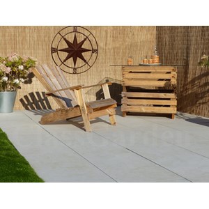 Terrasse beton ivoire 8 m² - 16 dalles