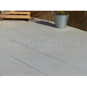 Terrasse beton ivoire 20 m² - 40 dalles