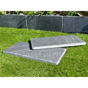 Bordure ardoise patinée 50 cm - pack 6 pièces - 3 mètres