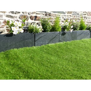 Bordure ardoise patinée 50 cm - pack 10 pièces - 5 mètres
