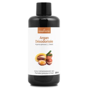 Huile de argan désodorisée du maroc bio - 200ml - fraîcheur garantie oxycert® -