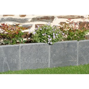 Bordure ardoise patinée 25 cm - pack 16 pièces - 4 mètres